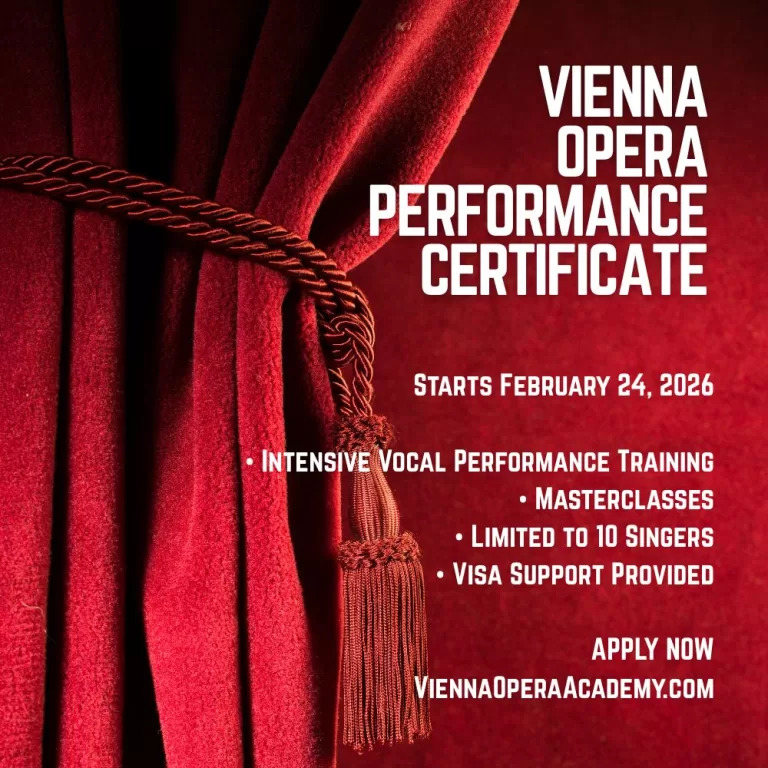 Vienna Opera Performance Certificate
